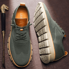 Leichte und atmungsaktive elegante Sneakers für Männer mit Anti-Rutsch-Design in Grün