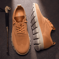 Leichte und atmungsaktive elegante Sneakers für Männer mit Anti-Rutsch-Design in Karamell