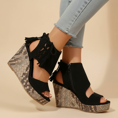 Marnie | Sandalette mit ergonomischem Fußbett in Schwarz