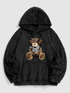 Teddy - wärmerer winter-hoodie in Schwarz