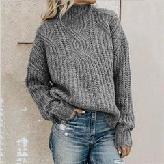 Gemütlicher Strickpullover für Frauen - Irela in Grau