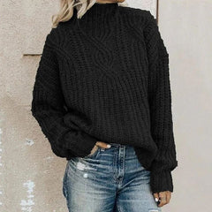 Gemütlicher Strickpullover für Frauen - Irela in Schwarz