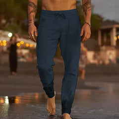 Linford - Herren leinenhose in Dunkelblau
