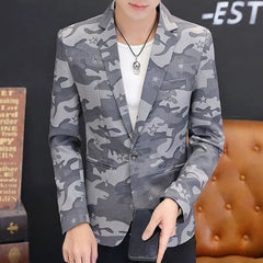 Herren Casual Camouflage Jacke - Warner in Grau