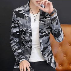 Herren Casual Camouflage Jacke - Warner in Schwarz