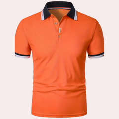 Herren klassisches oranges Poloshirt | Kurzarm in Orange