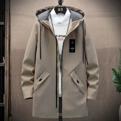 Herren Windbreaker-Kapuzenjacke - Alfred in Kaffee