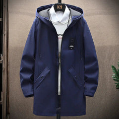 Herren Windbreaker-Kapuzenjacke - Alfred in Marineblau