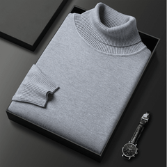 Warmer Premium-Rollkragenpullover - Norbert in Hellgrau