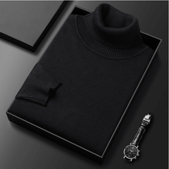 Warmer Premium-Rollkragenpullover - Norbert in Schwarz