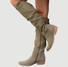 Hohe Winterstiefel für Frauen - Isabelle in Dunkelgrün
