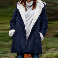 Lenore - Weiche Jacke mit Kapuze in Marine