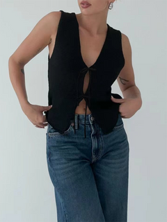 Viviana® | Neue sexy, modische und bequeme Weste aus Seilwolle in Schwarz