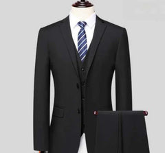 Herren Dreiteiliges Hochzeitsgast Anzug | Elegante in Schwarz