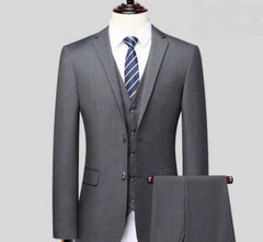 Herren Dreiteiliges Hochzeitsgast Anzug | Elegante in Grau