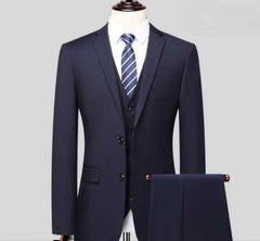 Herren Dreiteiliges Hochzeitsgast Anzug | Elegante in Marineblau