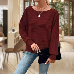 RUNDHALS-LANGARM-PULLOVER | KOMFORTABLES DESIGN, ELEGANTE PASSFORM in Rot