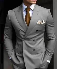 Herren Slim Fit Hochzeitsgast Anzug | Zweiteiler in Grau