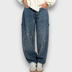 Nolene – Jeans mit Funkel-Finish und urbanem Charakter in Blau