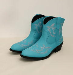 Bestickte Cowboystiefel für Damen | Sommer in Grün