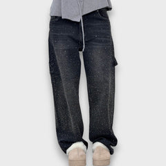 Nolene – Jeans mit Funkel-Finish und urbanem Charakter in Schwarz