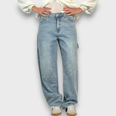 Nolene – Jeans mit Funkel-Finish und urbanem Charakter in Hellblau