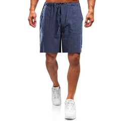 Kurze Hose mit Gummibund und Kordel für Herren | Ideal für den Sommer in Blau