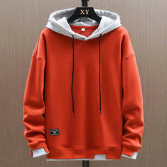 Jens | Herren Lässiger Zwei-Ton Hoodie in Orange