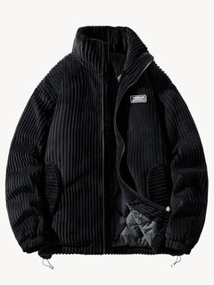 Adam | Stylische Cordjacke in Schwarz