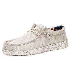 Georg – Freizeitschuhe Herren Denim Look Leicht Bequem in Beige