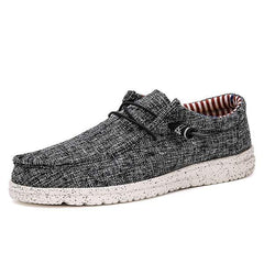 Georg – Freizeitschuhe Herren Denim Look Leicht Bequem in Schwarz
