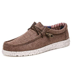 Georg – Freizeitschuhe Herren Denim Look Leicht Bequem in Braun