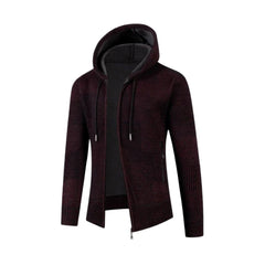 LUKAS – Der gemütliche Kapuzenpullover für Herren in Weinrot