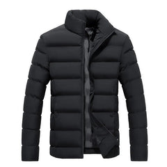 Klassische gesteppte Winterjacke für Herren - Carsten in Schwarz