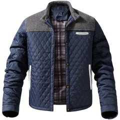 Klassische warme Herren-Steppjacke - Ingolf in Marineblau