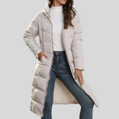 Klassische warme Winterjacke - Luana in Beige
