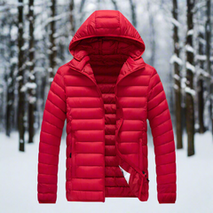 Klassische wasserdichte Winterjacke für Männer - Aurelio in Rot