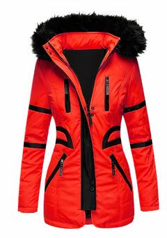 Klassische wind- und wasserdichte Jacke für Frauen - Gitta in Rot