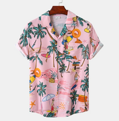 Klassisches hawaiianisches Hemd - Henry in Hellrosa