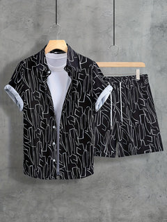 Kurzärmeliges Shirt und lockere Shorts Sommerset - Norwin in Schwarz