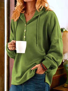 Kuscheliger Winterpullover mit Kapuze - Pauline in Grün
