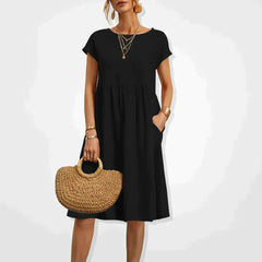 Malia - Kleid - Oversized in Schwarz