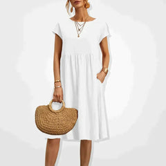Malia - Kleid - Oversized in Weiß