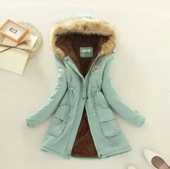 Lässige winddichte Jacke mit Kapuze - Josina in Grün