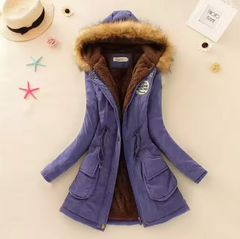 Lässige winddichte Jacke mit Kapuze - Josina in Lila