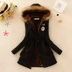 Lässige winddichte Jacke mit Kapuze - Josina in Schwarz