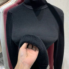 Lässiger warmer Pullover für Frauen - Idalene in Schwarz