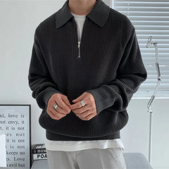 Lässiger warmer Pullover für Männer - Peter in Schwarz