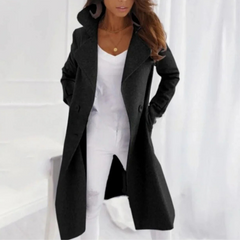 Langer Wintermantel für Damen | Warme in Schwarz
