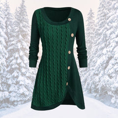 Arlene - Warmes und elegantes Pulloverkleid in Grün